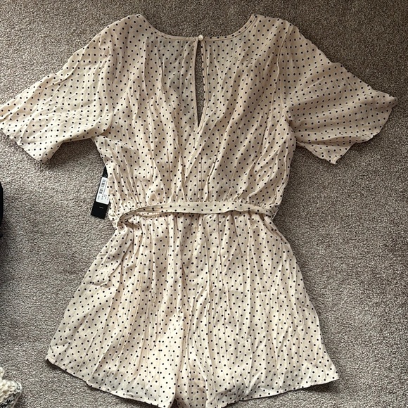 Trixxi Cream Polka Dot Romper - Picture 2 of 3